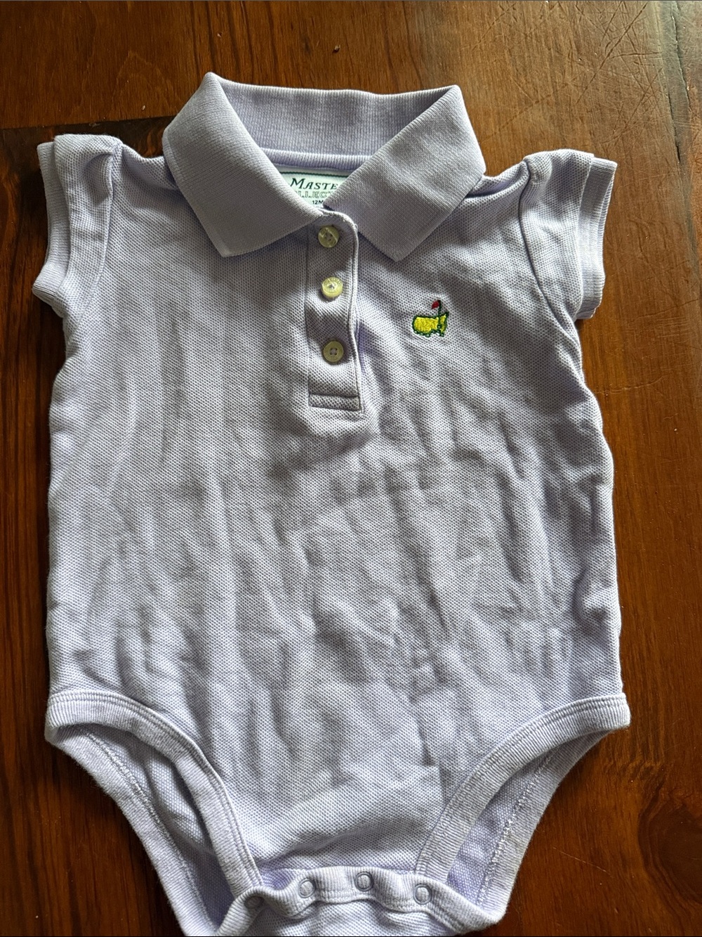 Masters Lavender Polo Baby Onesie with Golf Crest Girls Size 12 Months